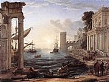 Seaport with the Embarkation of the Queen of Sheba by Claude Lorrain